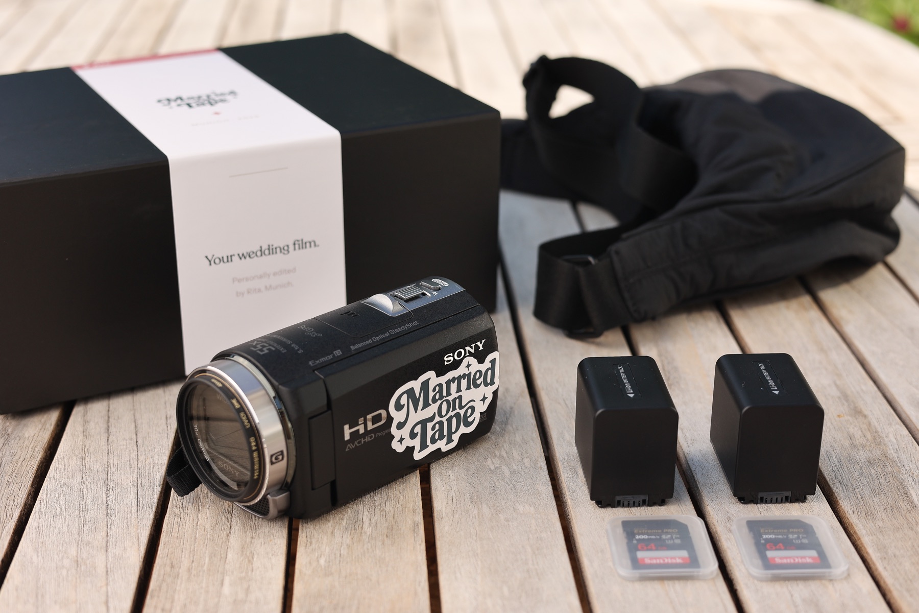 Camcorder-Set für ein Video-Gästebuch